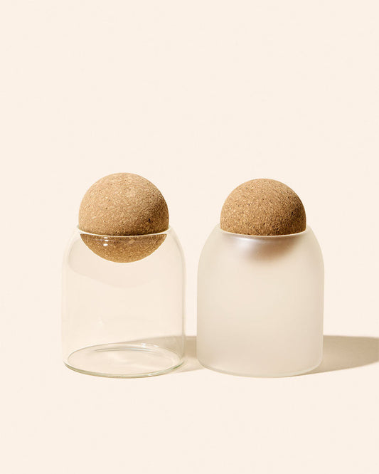 7 oz Luna™ Candle Vessel | Glass Candle Jar with Cork Lid