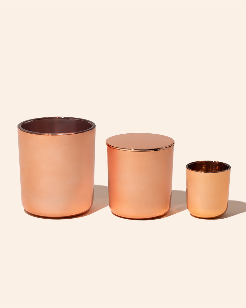 8 oz Aura Candle Vessel & Lid | Premium Glass Candle Jar