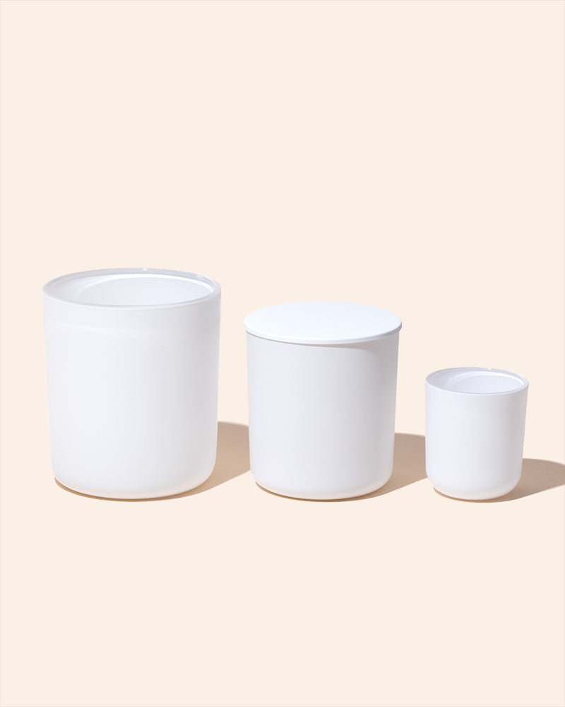8 oz Aura Candle Vessel & Lid | Premium Glass Candle Jar