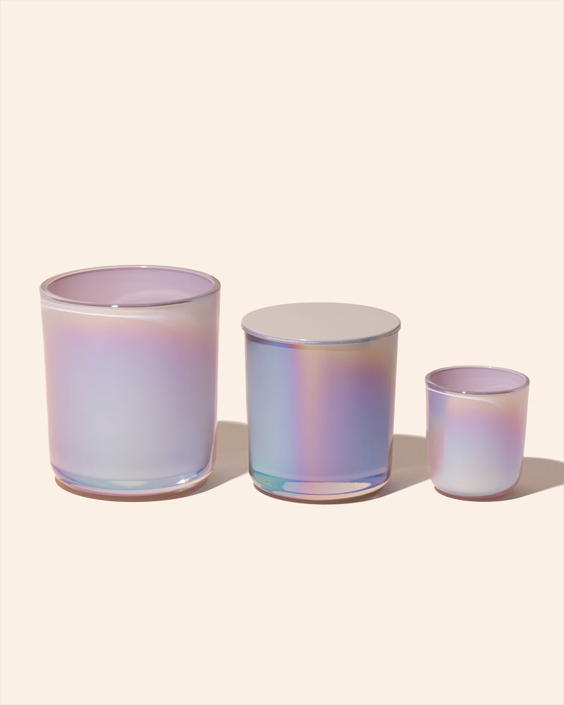 8 oz Aura Candle Vessel & Lid | Premium Glass Candle Jar