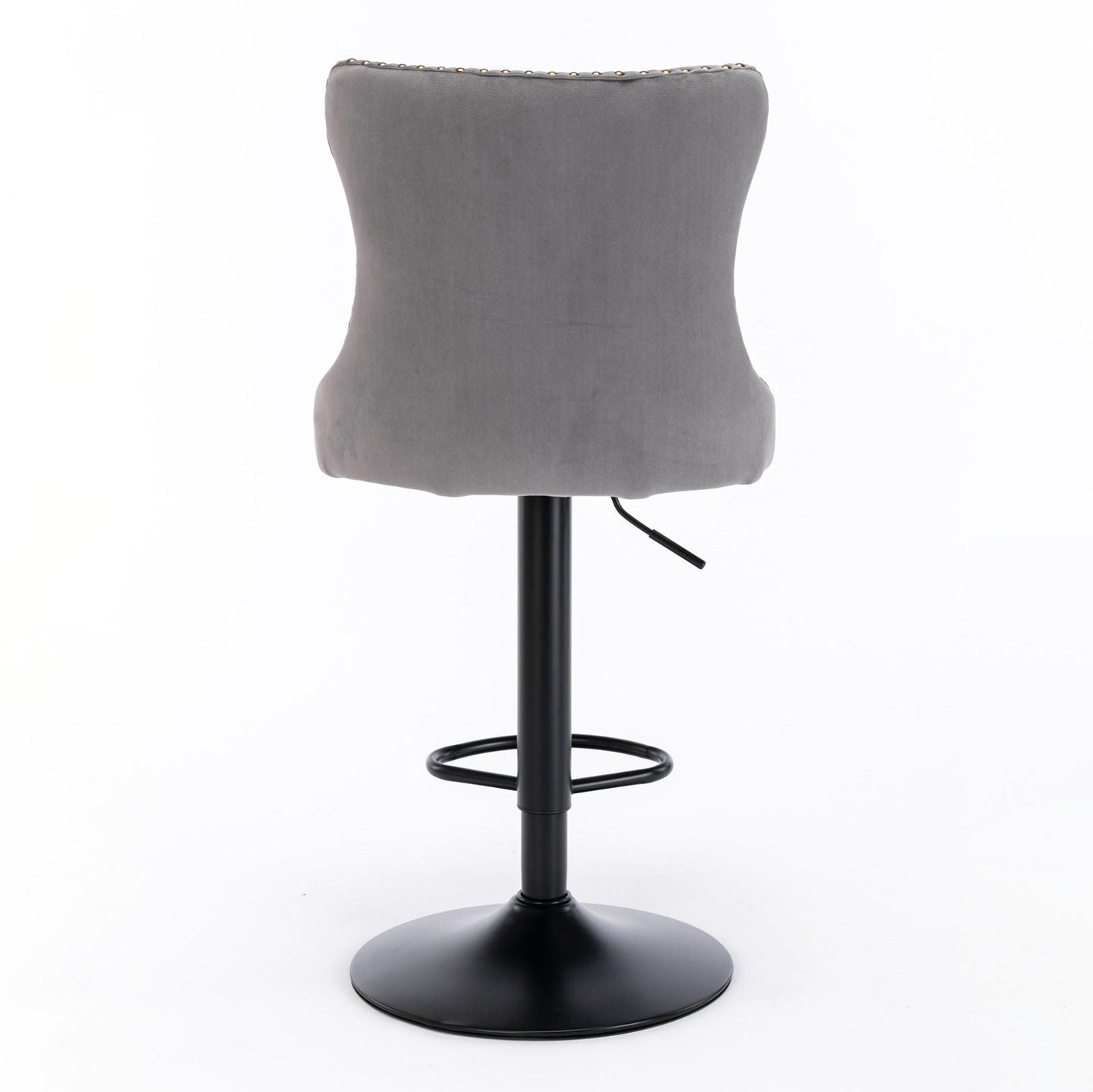 Tufted Velvet Swivel Adjustable Bar Stools (Set of 2)