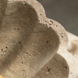 Floral Faux Travertine Decorative Bowl – Handmade Resin Centerpiece
