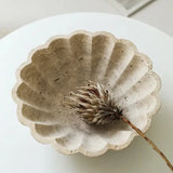 Floral Faux Travertine Decorative Bowl – Handmade Resin Centerpiece
