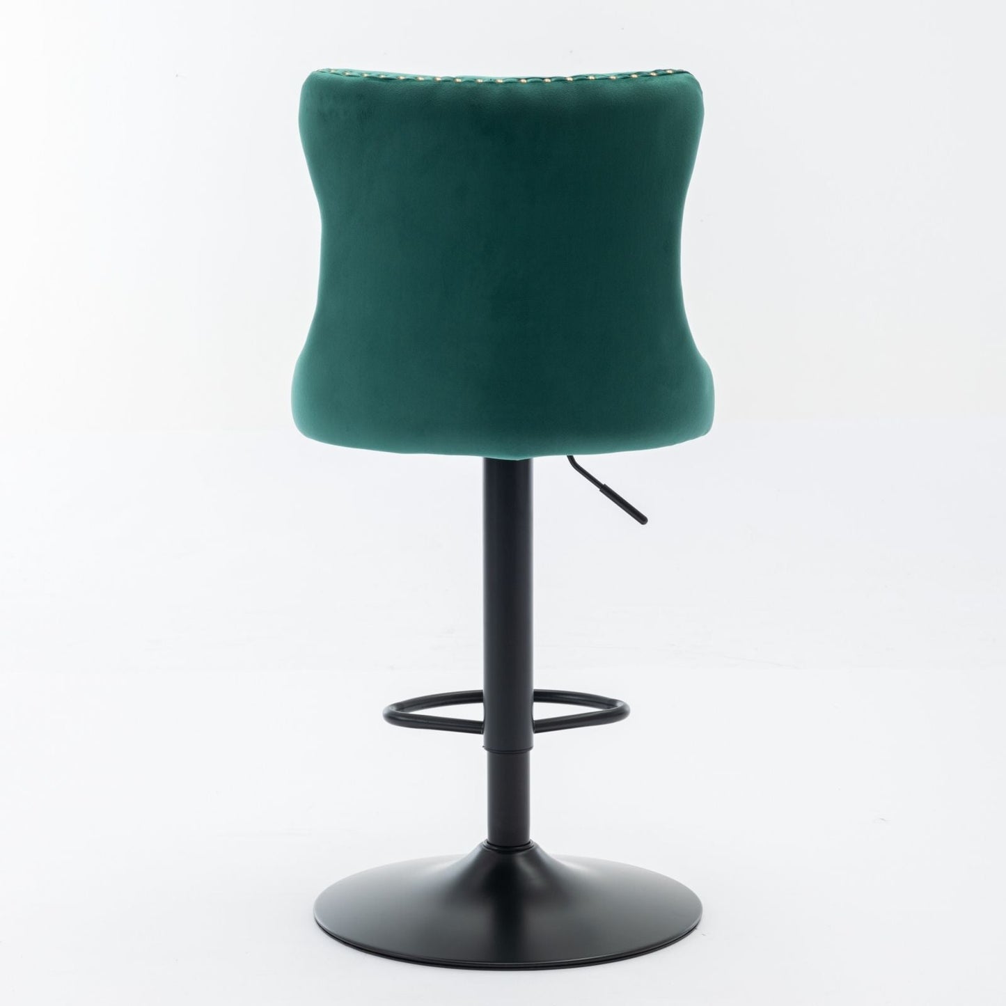 Tufted Velvet Swivel Adjustable Bar Stools (Set of 2)