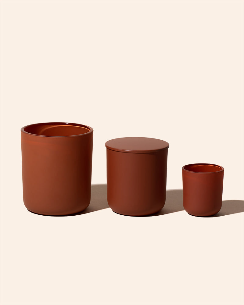 8 oz Aura Candle Vessel & Lid | Premium Glass Candle Jar