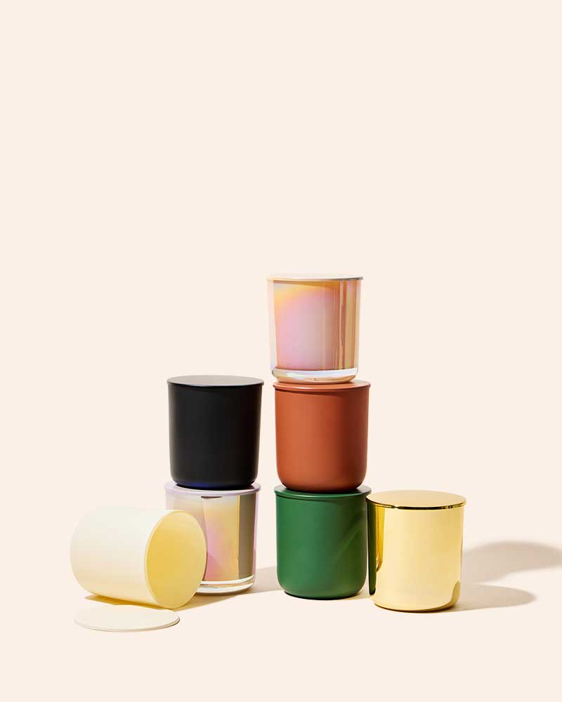 8 oz Aura Candle Vessel & Lid | Premium Glass Candle Jar