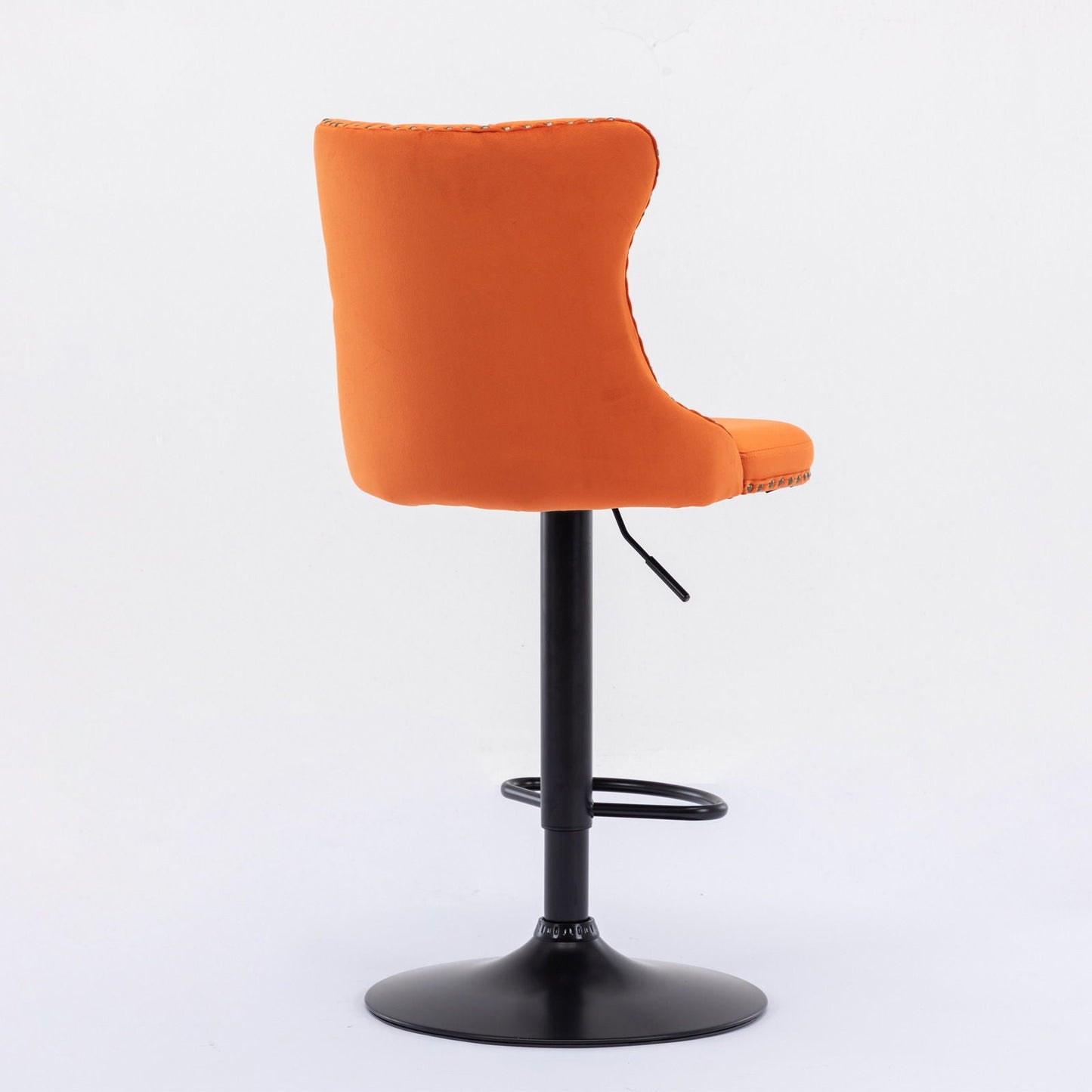 Tufted Velvet Swivel Adjustable Bar Stools (Set of 2)