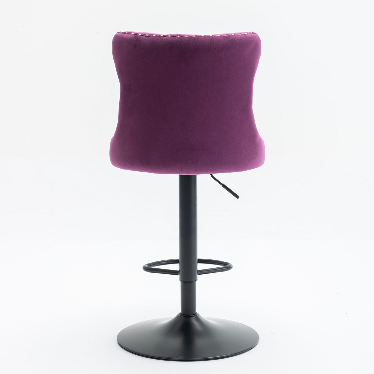 Tufted Velvet Swivel Adjustable Bar Stools (Set of 2)