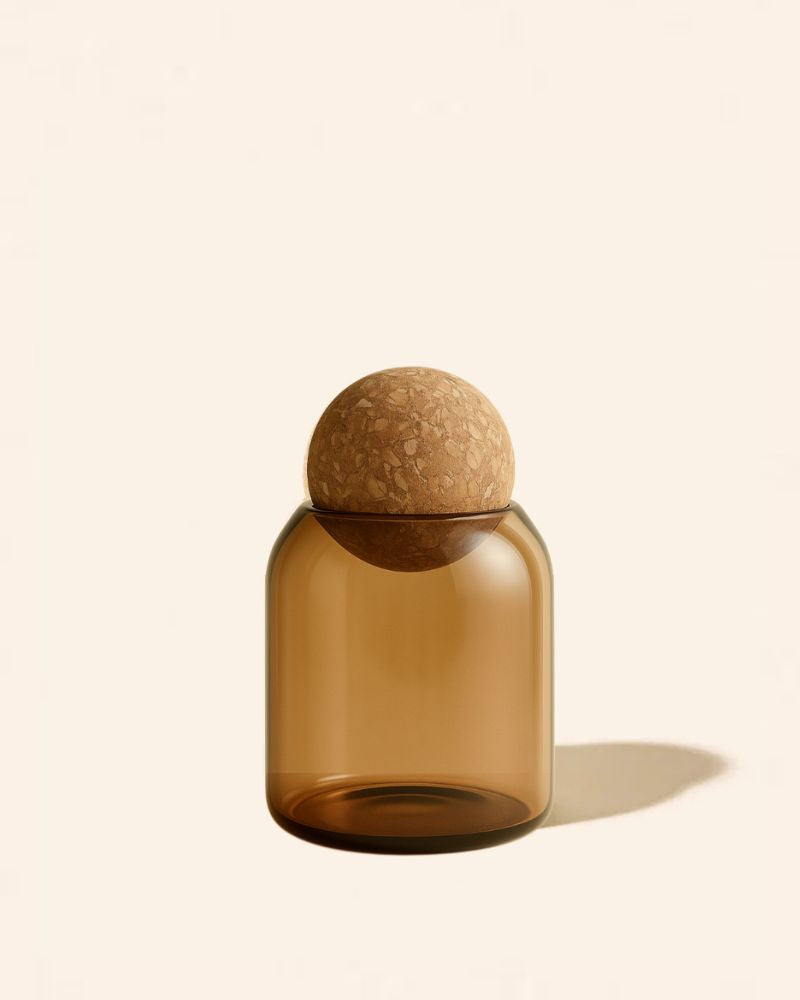 7 oz Luna™ Candle Vessel | Glass Candle Jar with Cork Lid