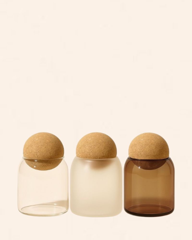 7 oz Luna™ Candle Vessel | Glass Candle Jar with Cork Lid