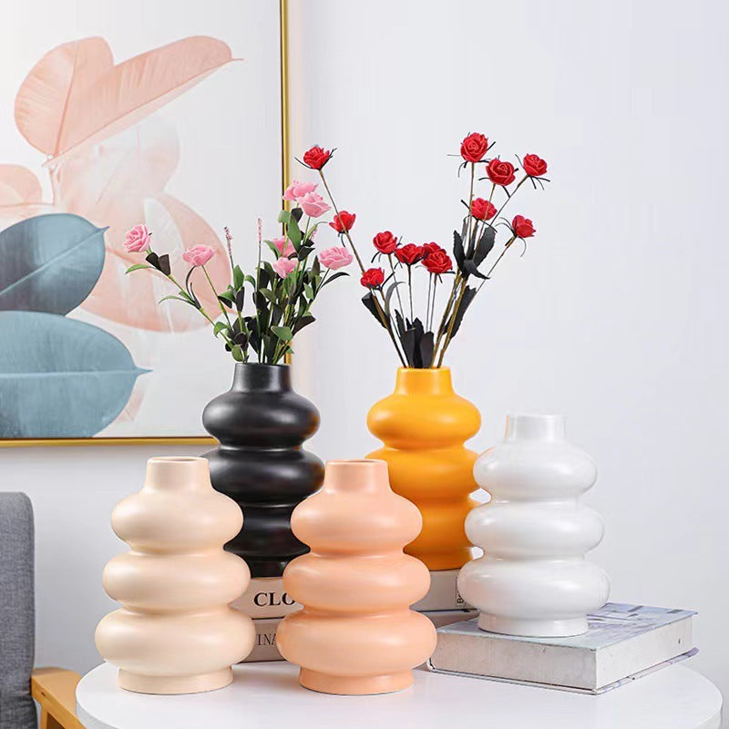 Modern Ceramic Decorative Vase for Dried Flowers | Luxury Home Decor