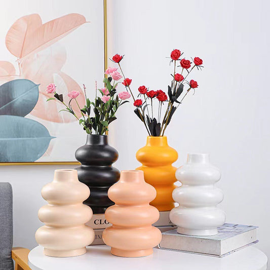 Modern Ceramic Decorative Vase for Dried Flowers | Luxury Home Decor