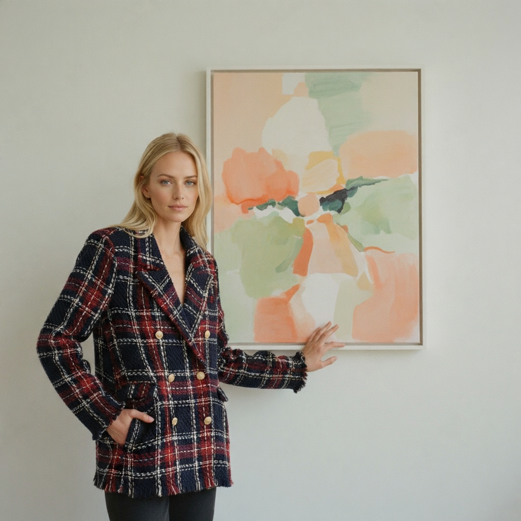 Blank NYC Multicolor Tweed Blazer