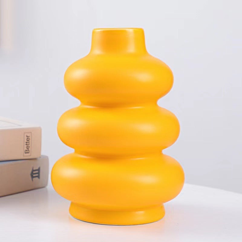 Modern Ceramic Decorative Vase for Dried Flowers | Luxury Home Decor