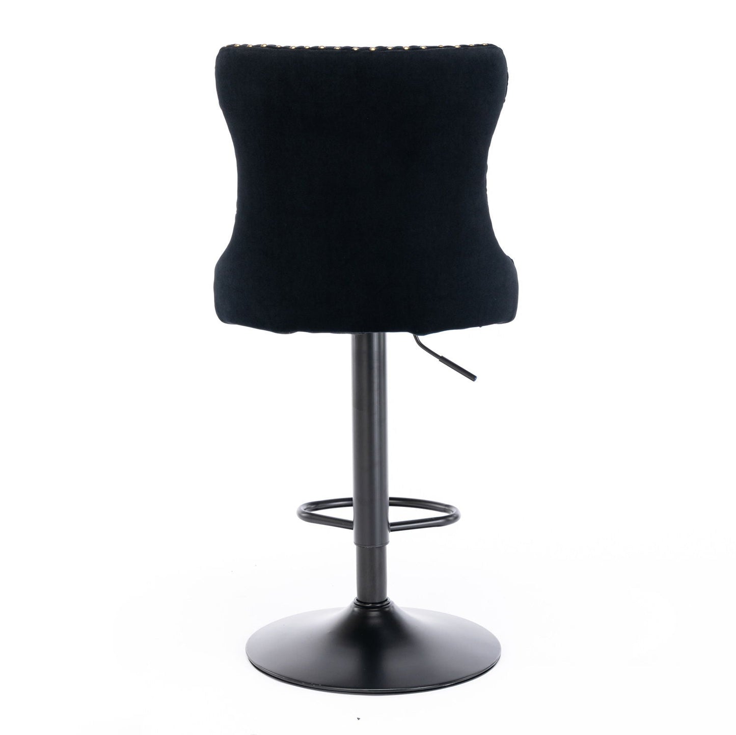 Tufted Velvet Swivel Adjustable Bar Stools (Set of 2)