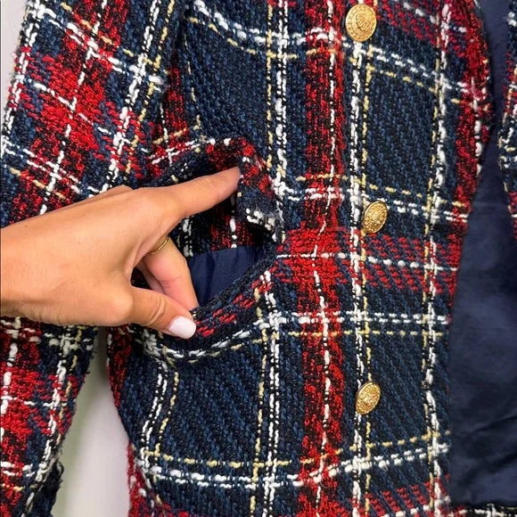 Blank NYC Multicolor Tweed Blazer