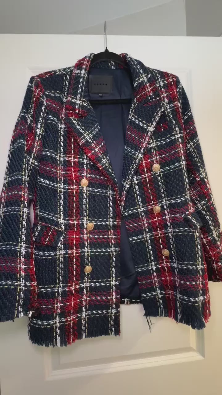 Blank NYC Multicolor Tweed Blazer
